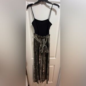 Windsor Black and Tan Snake Print jumpsuit